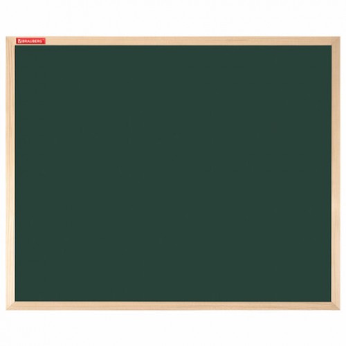 Доска для мела магнитная 60х90 см, зеленая, деревянная рамка, BRAUBERG Wood, 238800
