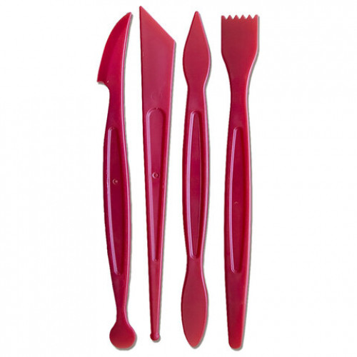 Стеки для лепки и моделирования, пластиковые НАБОР 4шт, ЛУЧ Школа творчества, 32С 2096-08