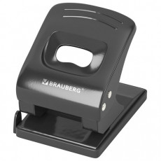 Дырокол металлический BRAUBERG Office style, до 40 листов, черный, 273955