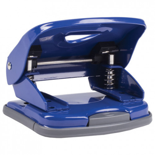 Дырокол металлический BRAUBERG Universal+, до 25 листов, ассорти (синий /черный), 222526