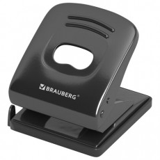 Дырокол металлический BRAUBERG Office style, до 30 листов, черный, 273954
