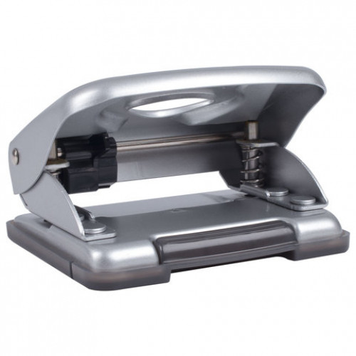 Дырокол металлический BRAUBERG Metallic, до 20 листов, серебристый, 224339