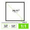 Экран Cactus Wallscreen CS-PSW-127X127, 127x127см, 1:1, настенно-потолочный, белый, CS-PSW-127x127