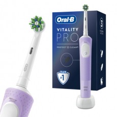 Зубная щетка электрическая ORAL-B (Орал-би) Vitality Pro, ЛИЛОВАЯ, 1 насадка, ш/к 270, 80367617