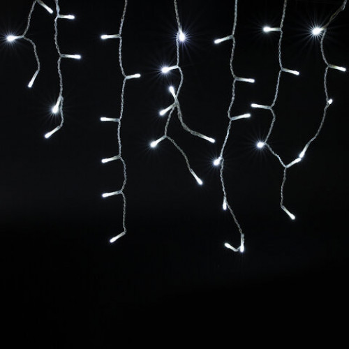 Электрогирлянда-бахрома уличная 6х0,5 м, 180 LED, холодный белый, 220 V, контроллер, ЗОЛОТАЯ СКАЗКА, 591300