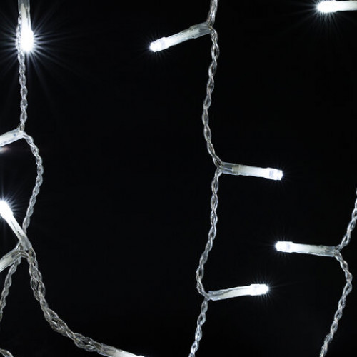 Электрогирлянда-бахрома уличная 6х0,5 м, 180 LED, холодный белый, 220 V, контроллер, ЗОЛОТАЯ СКАЗКА, 591300