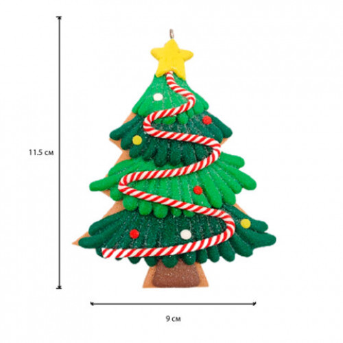 Украшение елочное (1шт) Xmas Toys 11,5х9см, полимерная глина, ассорти 5 дизайнов, ЗОЛОТАЯ СКАЗКА, 592412