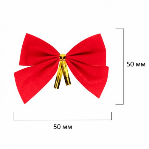 Украшение ёлочное Бантики, НАБОР 36 шт. (3 цвета по 12 шт.), 5x5 см, ЗОЛОТАЯ СКАЗКА, 592152