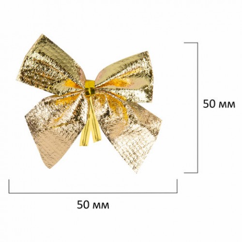 Украшение ёлочное Бантики, НАБОР 36 шт. (3 цвета по 12 шт.), 5x5 см, ЗОЛОТАЯ СКАЗКА, 592152