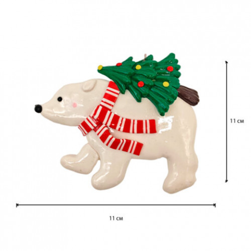 Украшение елочное (1шт) Xmas Toys 11,5х9см, полимерная глина, ассорти 5 дизайнов, ЗОЛОТАЯ СКАЗКА, 592412