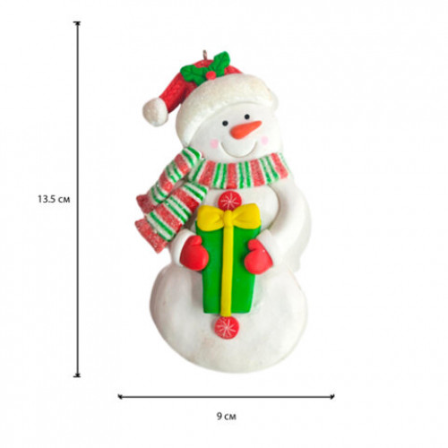 Украшение елочное (1шт) Xmas Toys 11,5х9см, полимерная глина, ассорти 5 дизайнов, ЗОЛОТАЯ СКАЗКА, 592412