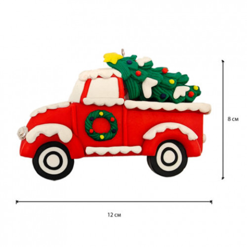 Украшение елочное (1шт) Xmas Toys 11,5х9см, полимерная глина, ассорти 5 дизайнов, ЗОЛОТАЯ СКАЗКА, 592412