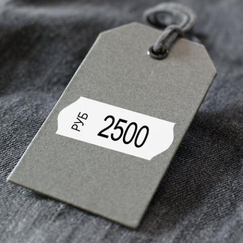 Этикет-лента 26х12 мм, волна, белая, КОМПЛЕКТ 100 рулонов по 800 шт., STAFF EVERYDAY, 128452