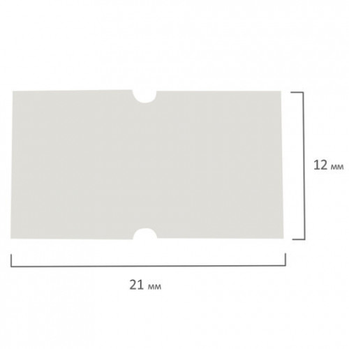 Этикет-лента 21х12 мм, прямоугольная, белая, КОМПЛЕКТ 5 рулонов по 600 шт., STAFF EVERYDAY, 128446