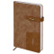 Ежедневник недатированный А5 138х213мм BRAUBERG Cowboy, под кожу, застежка 160л, коричневый, 116198