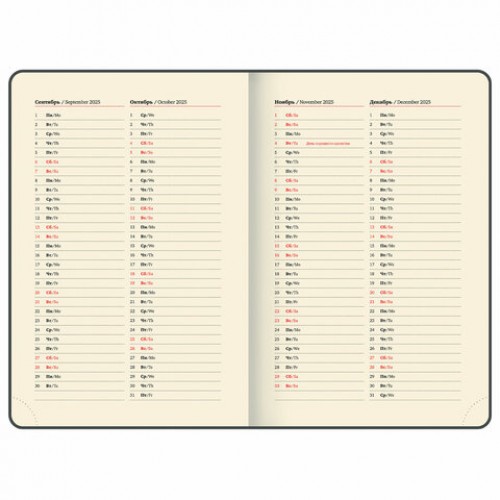 Ежедневник датированный 2025 А5 138x213 мм, BRAUBERG Optimal, под кожу, резинка-фиксатор, держатель для ручки, черный, 115892