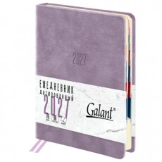Ежедневник датированный 2027, B6, 125х173 мм, GALANT Vivid, под кожу, сиреневый, 117864 Ежедневник датированный 2027, B6, 125х173 мм, GALANT Vivid, под кожу, сиреневый, 117864