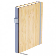 Ежедневник недатированный А5 145х213мм BRAUBERG Bamboo, резинка, держатель, 160л, коричневый, 117137