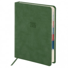 Ежедневник датированный 2026 B6 125х173 мм, GALANT Vivid, под кожу, зеленый, 117409