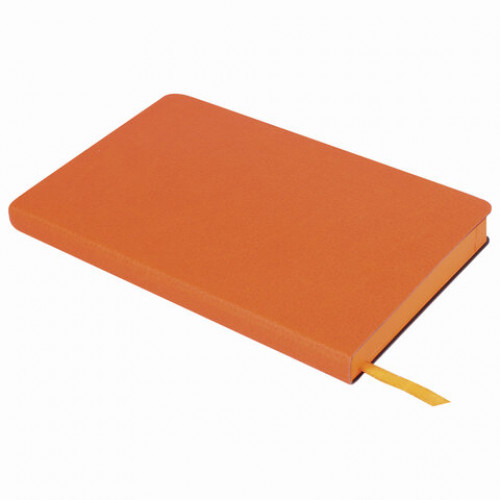 Ежедневник недатированный А5 (138х213 мм) BRAUBERG Stylish, кожзам, гибкий, 160 л., оранжевый, 111864