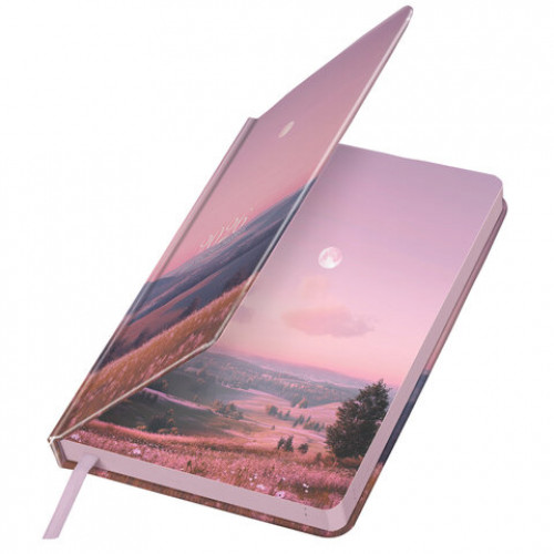 Ежедневник датированный 2026 А5 138x213 мм, BRAUBERG Vista, под кожу твердый, Serenity, 117459