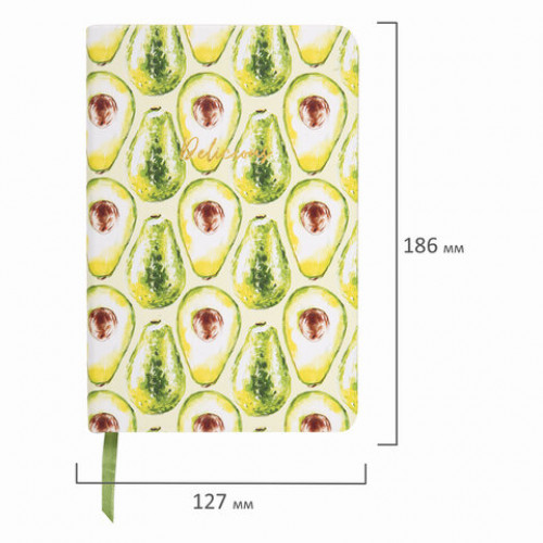 Ежедневник недатированный B6 (127х186 мм), BRAUBERG VISTA, под кожу, твердый, 136 л., Avocado, 112112