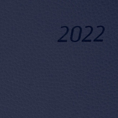 Ежедневник датированный 2022 А5 138x213 мм BRAUBERG Stylish, под кожу, темно-синий, 112787