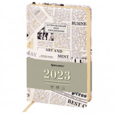 Ежедневник датированный 2023 А5 138x213 мм BRAUBERG Vista, под кожу, Press, 114138 Ежедневник датированный 2023 А5 138x213 мм BRAUBERG Vista, под кожу, Press, 114138