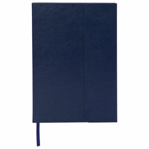 Ежедневник недатированный А5 (148х218 мм) GALANT Magnetic, кожзам, магнитный клапан, 160 л., синий, 111879