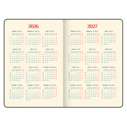 Ежедневник датированный 2026 B6 125х173 мм, GALANT Vivid, под кожу, зеленый, 117409