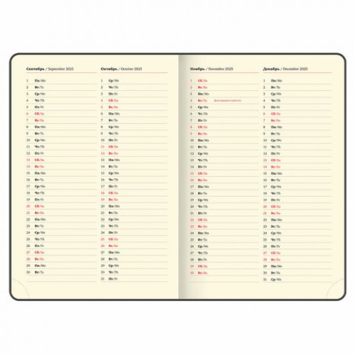 Ежедневник датированный 2025, БОЛЬШОЙ ФОРМАТ, 210х297 мм, А4, BRAUBERG Imperial, под кожу, бордовый, 115740