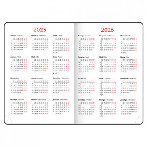 Ежедневник датированный 2025, БОЛЬШОЙ ФОРМАТ, 210х297 мм, А4, BRAUBERG Favorite, под кожу, синий, 115733