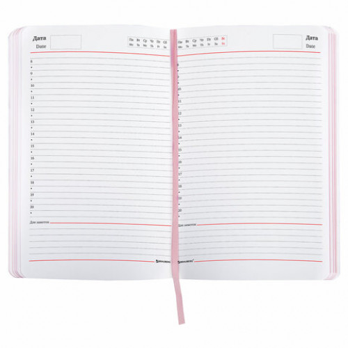 Ежедневник недатированный А5 (138х213 мм), BRAUBERG VISTA, под кожу, гибкий, 136 л., Blossom, 112014