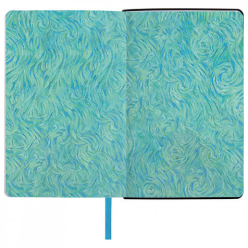 Ежедневник недатированный А5 (138х213 мм), BRAUBERG VISTA, под кожу, гибкий, 136 л., Van Gogh, 111983