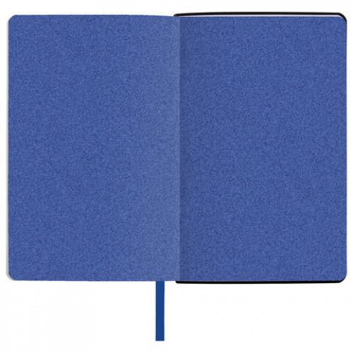 Ежедневник недатированный А5 (138х213 мм), BRAUBERG VISTA, под кожу, гибкий, 136 л., Blue flowers, 112013