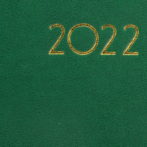 Ежедневник датированный 2022 А5 138x213 мм BRAUBERG Select, балакрон, зеленый, 112774