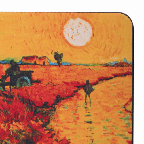 Ежедневник недатированный B6 (127х186 мм), BRAUBERG VISTA, под кожу, гибкий, срез фольга, 136 л., Van Gogh, 112102