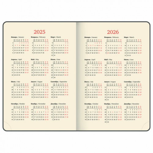 Ежедневник датированный 2025 А5 138x213 мм, BRAUBERG Optimal, под кожу, резинка-фиксатор, держатель для ручки, коричневый, 115895