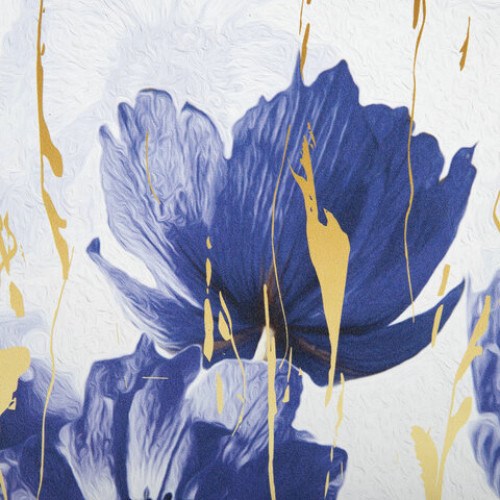 Ежедневник недатированный А5 (138х213 мм), BRAUBERG VISTA, под кожу, гибкий, 136 л., Blue flowers, 112013