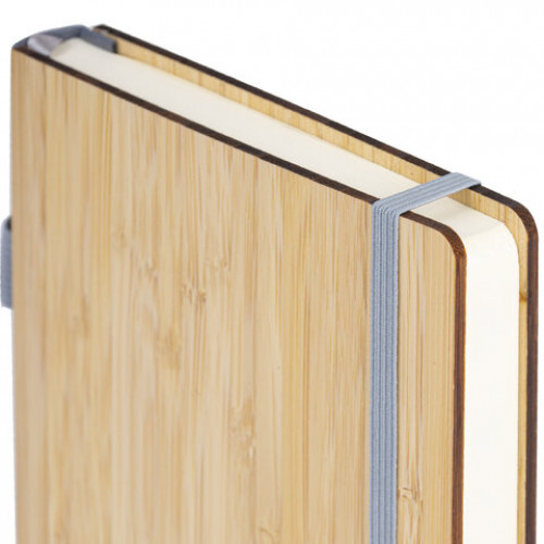 Ежедневник недатированный А5 145х213мм BRAUBERG Bamboo, резинка, держатель, 160л, коричневый, 117137
