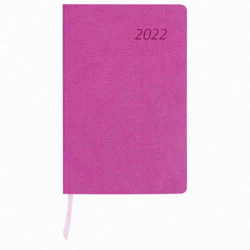 Ежедневник датированный 2022 А5 138x213 мм BRAUBERG Stylish, под кожу, розовый, 112790