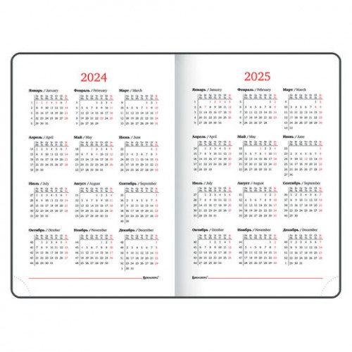 Ежедневник датированный 2024 А5 138x213 мм BRAUBERG Select, балакрон, коричневый, 114880