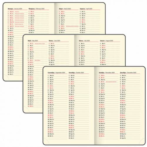 Ежедневник датированный 2025 МАЛЫЙ ФОРМАТ 100х150 мм А6, BRAUBERG Iguana, под кожу, черный, 115744