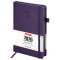 Ежедневник датированный 2026, А5, 138х213 мм, BRAUBERG Plain, под кожу, резинка, держатель для ручки, фиолетовый, 117509