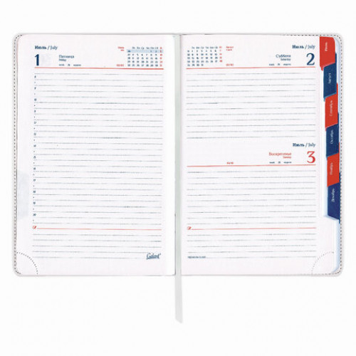 Ежедневник датированный 2022 А5 148х218 мм GALANT White, под кожу, белый, 112941