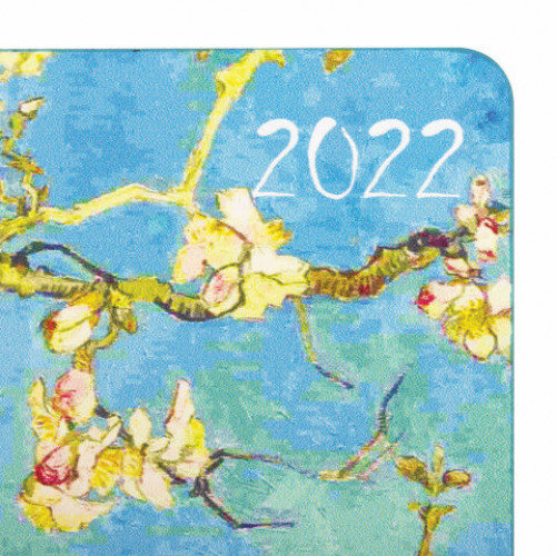 Ежедневник датированный 2022 А5 138x213 мм BRAUBERG Vista, под кожу, Цветущий Миндаль, 112841