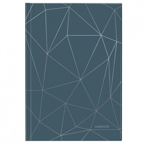 Ежедневник недатированный А5 (145х215 мм), ламинированная обложка с фольгой, 128 л., STAFF, Silver, 113526