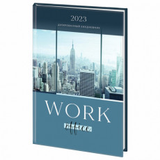 Ежедневник датированный на 2023 (145х215 мм), А5, STAFF, ламинированная обложка, New York, 114198
