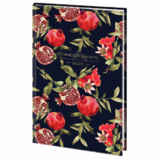 Ежедневник датированный на 2023 (145х215 мм), А5, STAFF, ламинированная обложка, Pomegranate, 114196