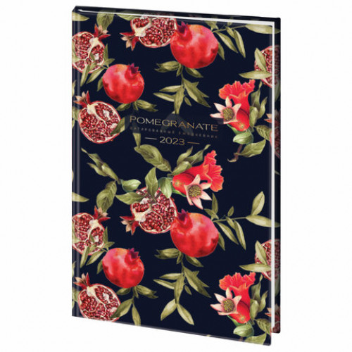 Ежедневник датированный на 2023 (145х215 мм), А5, STAFF, ламинированная обложка, Pomegranate, 114196
